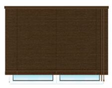 Деревянные горизонтальные жалюзи 25 мм 41 какао цена. Купить в «Мастерская Жалюзи»